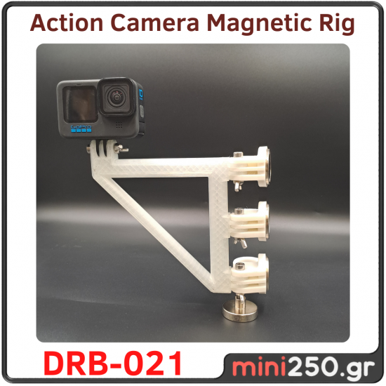 Γωνιακή Μαγνητική Βάση Action Camera 12cm με 3 μαγνήτες DRB﻿-021