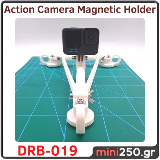 Flat Μαγνητική Βάση Action Cameras 200mm με 3 μαγνήτες DRB﻿-019