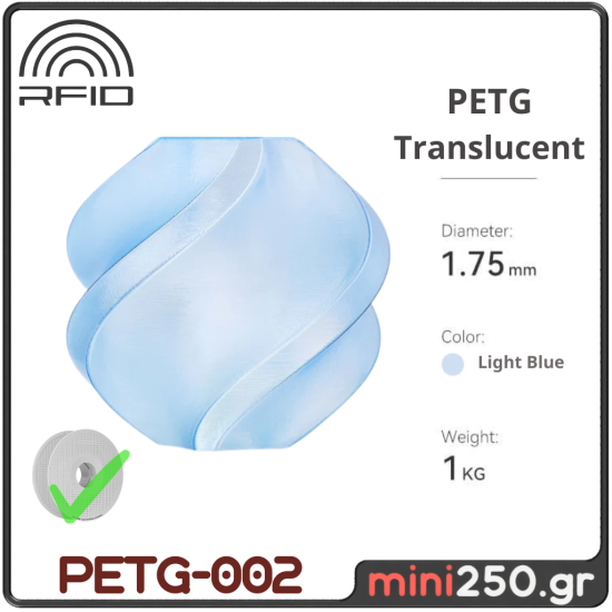 PETG Translucent Light Blue PETG-002