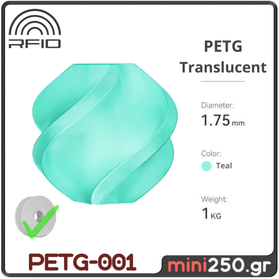 PETG Translucent Teal PETG-001