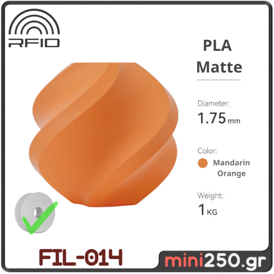 PLA Matte Mandarin Orange FIL-014