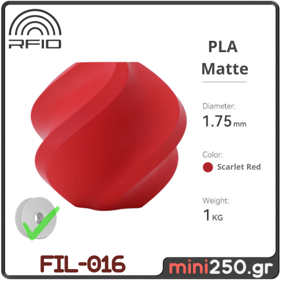 PLA Matte Scarlet Red FIL-016