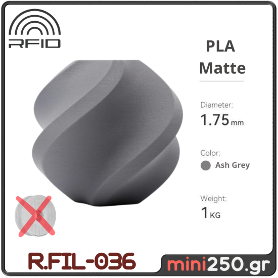 PLA Matte Refill Ash Grey R.FIL-036