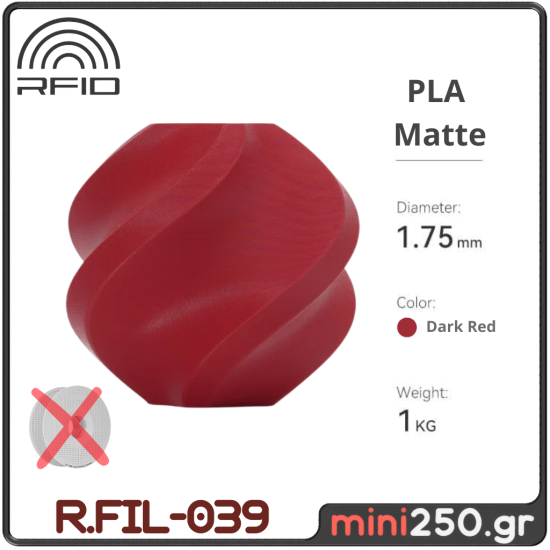PLA Matte Refill Dark Red R.FIL-039