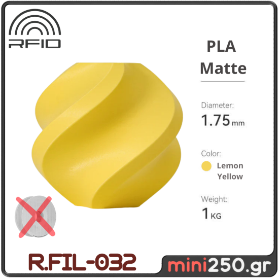 PLA Matte Refill Lemon Yellow R.FIL-032