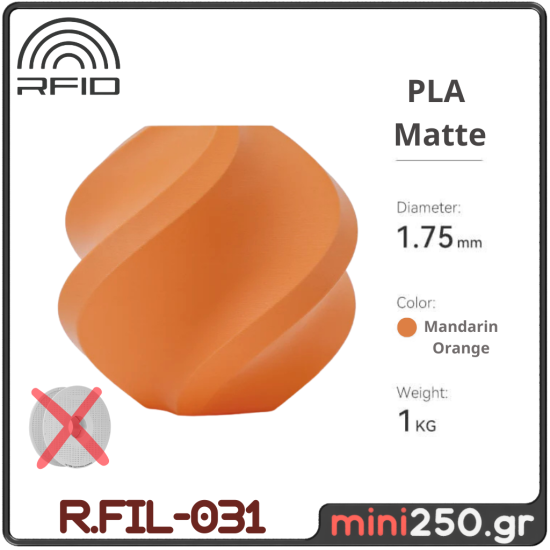 PLA Matte Refill Mandarin Orange R.FIL-031