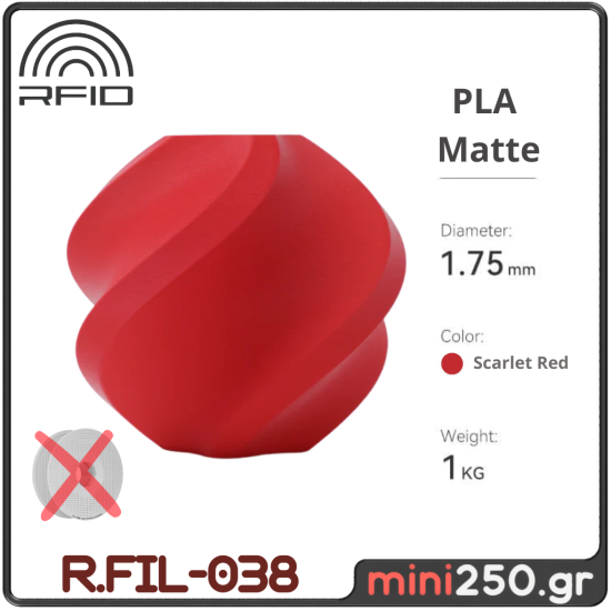 PLA Matte Refill Scarlet Red R.FIL-038