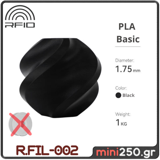 PLA Basic Refill Black R.FIL-002