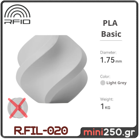 PLA Basic Refill Light Grey R.FIL-020