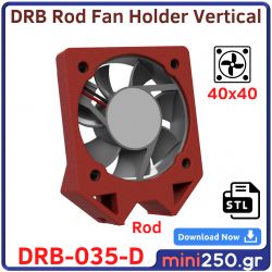 Rod Fan Holder Vertical 40x40mm DRB﻿-035-D