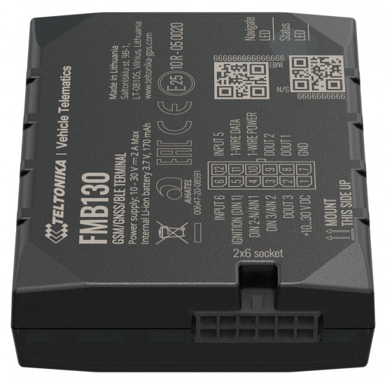 GPS Tracker FMB130, GSM/GPRS/GNSS, Bluetooth