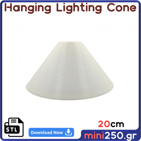 Κρεμαστό Φωτιστικό Κώνος 20εκ ( STL File )