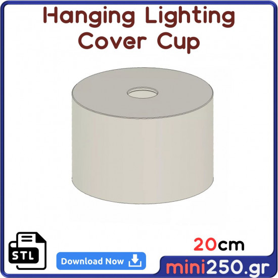Κρεμαστό Φωτιστικό Ποτήρι 20εκ (DIY) ( STL Files )