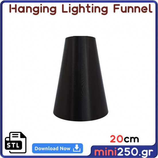 Κρεμαστό Φωτιστικό Χωνί 20εκ (DIY)  ( STL File )