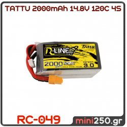 TATTU 2000mAh 14.8V 120C 4S1P Lipo Battery Pack with XT60 - RC-049