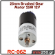 25mm Brushed Gear  Motor 25W 12V - RC-062