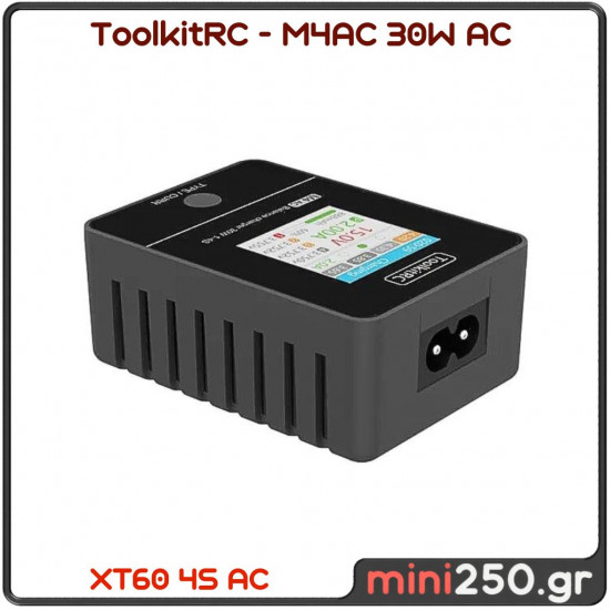 ToolkitRC - M4AC 30W LiPO LiFE LiHV Compact AC Charger RC-030