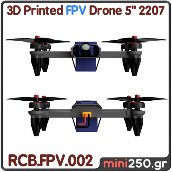 3D Printed FPV Drone STL Files 5" DJI o3 RCB.FPV.002-D ( STL Files )