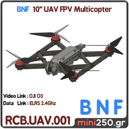 Bind and Fly 3D Printed FPV Drone 10" 2814 4S 6S RCB.UAV.001.BNF.01