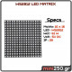 16x16 WS2812 RGB Addressable LED MATRIX 16x16cm 61W 256 SMD LED 5050 4880lm 120° DC 5V IP20 Μαύρο Σώμα 90608