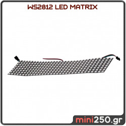 32x08 WS2812 RGB Addressable LED MATRIX 32x08cm 61W 256 SMD LED 5050 4880lm 120° DC 5V IP20 Μαύρο Σώμα 90609