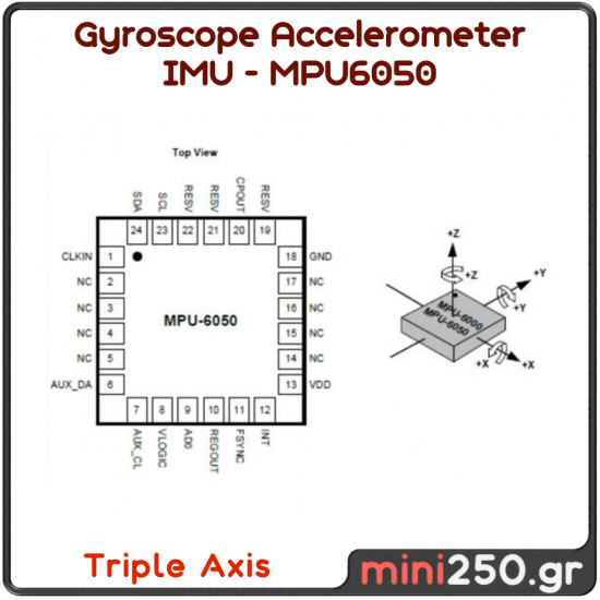 Gyroscope Accelerometer Sensor IMU - MPU6050 MPN: EL-0085
