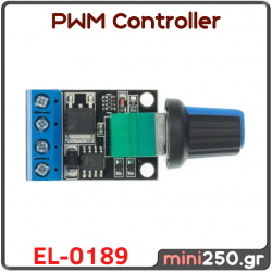 PWM DC Motor Speed Controller 5-12V 10A with switched Pontensiometer MPN: EL-0189