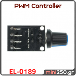 PWM DC Motor Speed Controller 5-12V 10A with switched Pontensiometer MPN: EL-0189