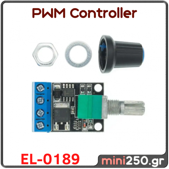 PWM DC Motor Speed Controller 5-12V 10A with switched Pontensiometer MPN: EL-0189