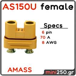 AS150U AMASS Connector Θηλυκό 6 PIN 70A MPN: EL-0062