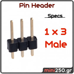 Pin Header 1 x 3 Male EL-0117