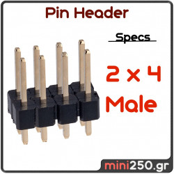 Pin Header 2 x 4 Male EL-0113