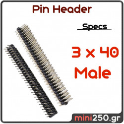 Pin Header 3 x 40 Male EL-0169