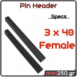 Pin Header 3 x 40 Female EL-0170
