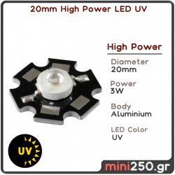 20mm High Power LED UV 3W DIY-LED-052