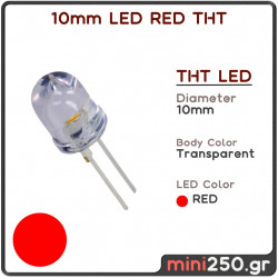 10mm LED RED THT