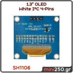 1.3" OLED White I²C 4-Pins EL-0102