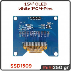 1.54" OLED White I²C 4-Pins EL-0101
