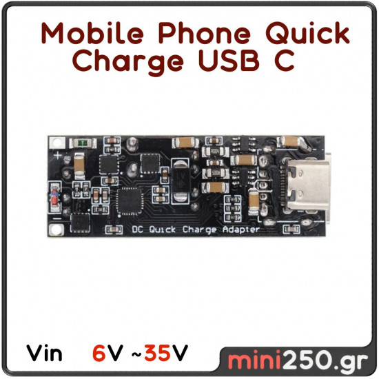 USB Type-C Mobile Phone Quick Charge Adapter 6 -35V Step Down Buck Boost Module Converter EL-0027