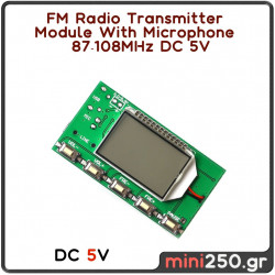 FM Radio Transmitter Module With Microphone ( 87-108MHz ) Stereo Multi-function Frequency Modulation micro USB DC 5V EL-0006