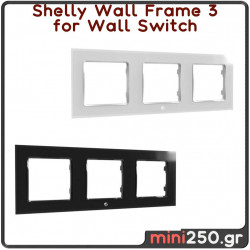 Shelly Wall Frame 3 for Wall Switch ( Black )
