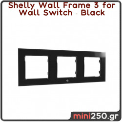 Shelly Wall Frame 3 for Wall Switch ( Black )