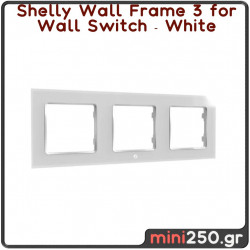 Shelly Wall Frame 3 for Wall Switch ( White )