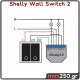 Shelly Wall Switch 2 ( Black )