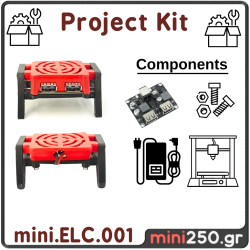 Dual USB Fast Charger Block mini.ELC.001-Kit  ( Project Kit  )