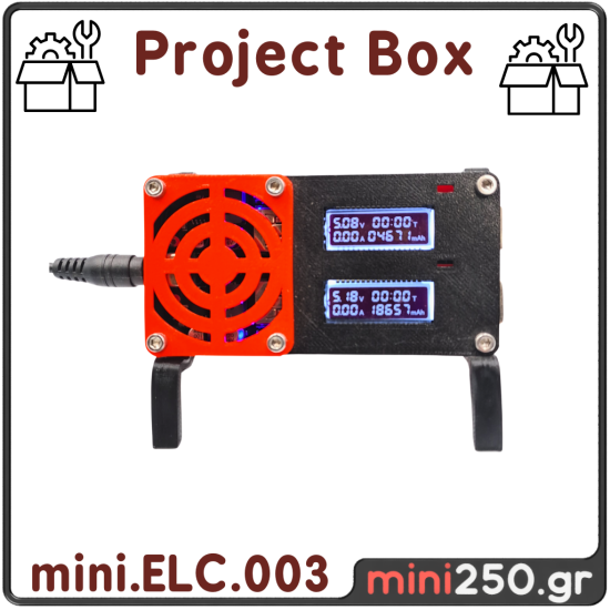 Dual USB Fast Charger Tester  Block mini.ELC.003-BOX  ( Project BOX ) 